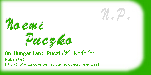 noemi puczko business card